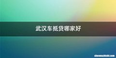 武汉车抵贷哪家好