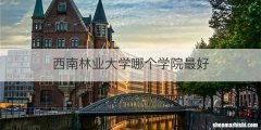 西南林业大学哪个学院最好