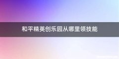 和平精英创乐园从哪里领技能