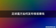 足球魔方如何发布情报赚钱