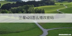 三星s20怎么修改密码