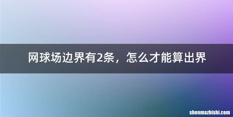 网球场边界有2条，怎么才能算出界