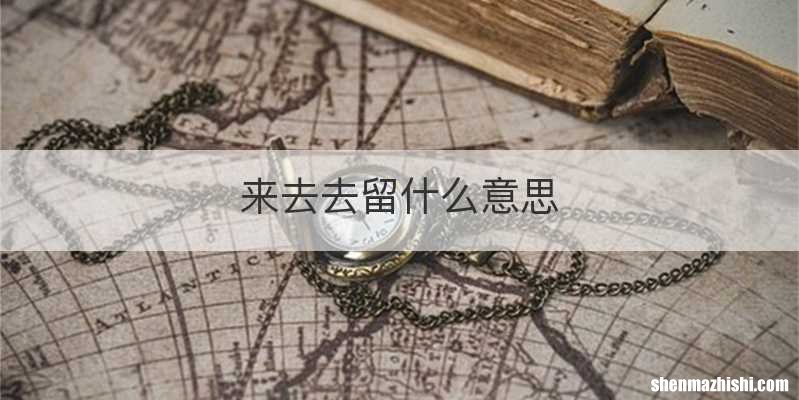 来去去留什么意思