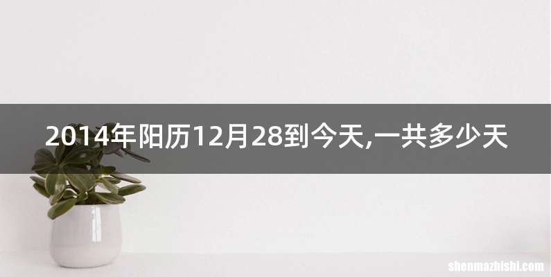 2014年阳历12月28到今天,一共多少天