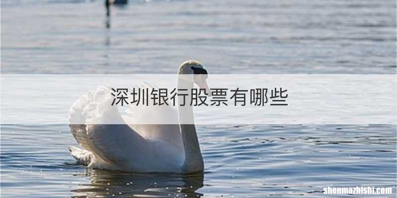深圳银行股票有哪些