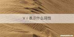 Vⅰ表示什么词性