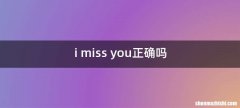 i miss you正确吗