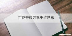 百花齐放万紫千红意思
