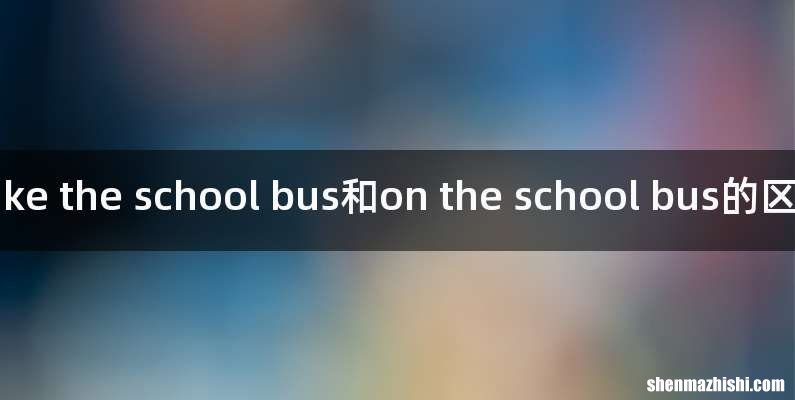 take the school bus和on the school bus的区别