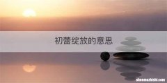 初蕾绽放的意思