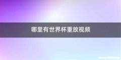 哪里有世界杯重放视频