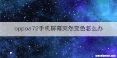 oppoa72手机屏幕突然变色怎么办