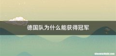 德国队为什么能获得冠军