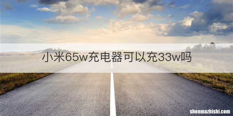 小米65w充电器可以充33w吗