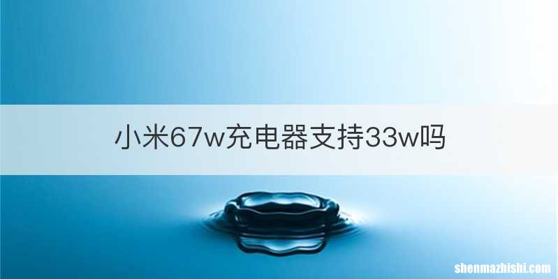 小米67w充电器支持33w吗