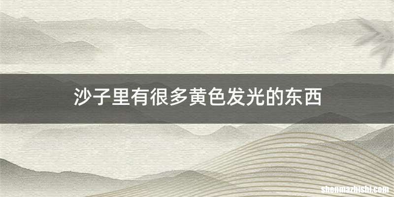 沙子里有很多黄色发光的东西