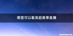 哪里可以看英超赛事直播
