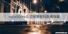 vivox50pro忘记锁屏密码数据保留