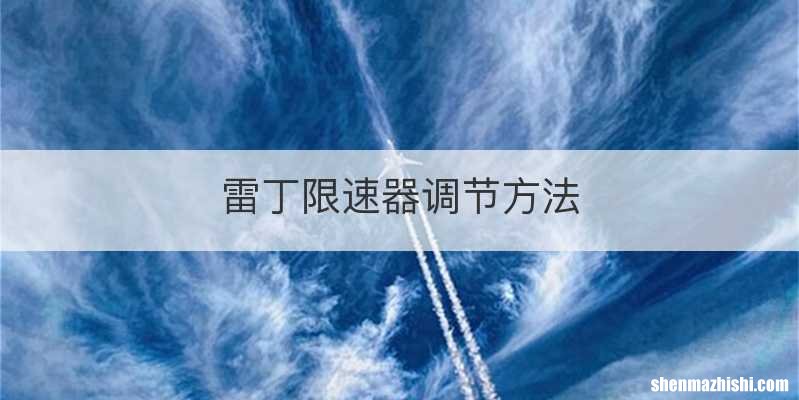 雷丁限速器调节方法