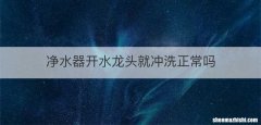 净水器开水龙头就冲洗正常吗