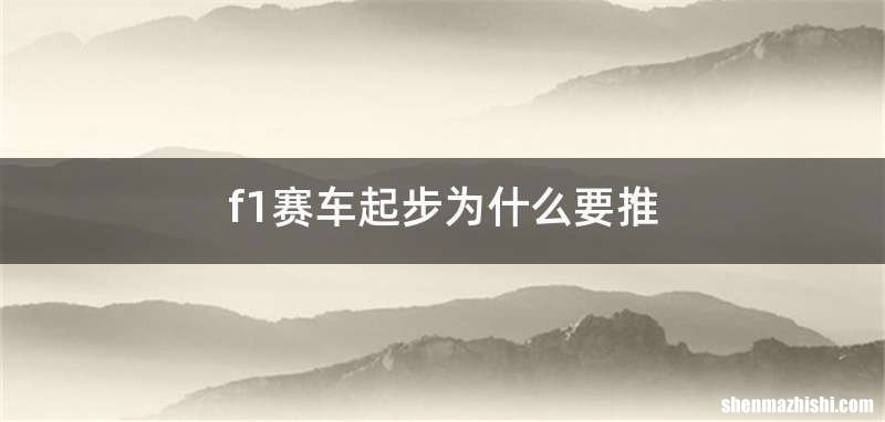 f1赛车起步为什么要推