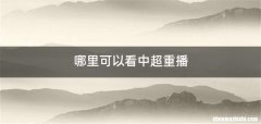 哪里可以看中超重播