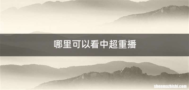 哪里可以看中超重播
