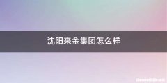 沈阳来金集团怎么样