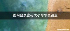 国网登录密码大小写怎么设置