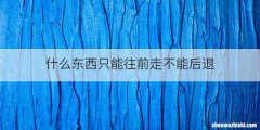 什么东西只能往前走不能后退