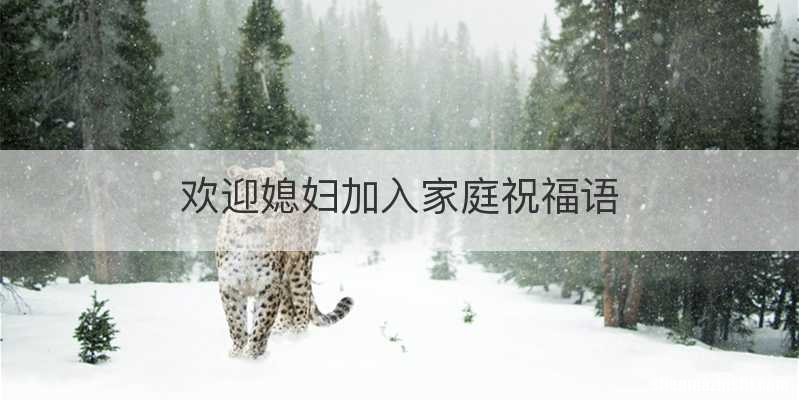 欢迎媳妇加入家庭祝福语