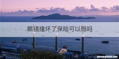 眼镜撞坏了保险可以赔吗