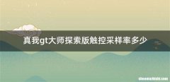 真我gt大师探索版触控采样率多少