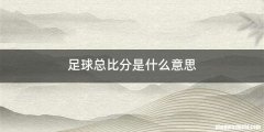 足球总比分是什么意思