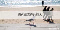 唐代最高产的诗人