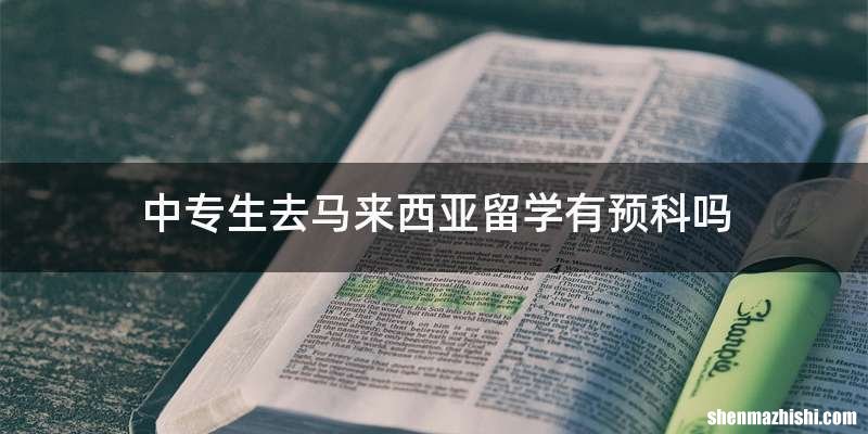 中专生去马来西亚留学有预科吗