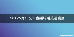 CCTV5为什么不直播转播英超联赛