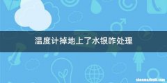 温度计掉地上了水银咋处理