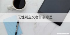 无性别主义者什么意思