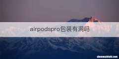 airpodspro包装有洞吗