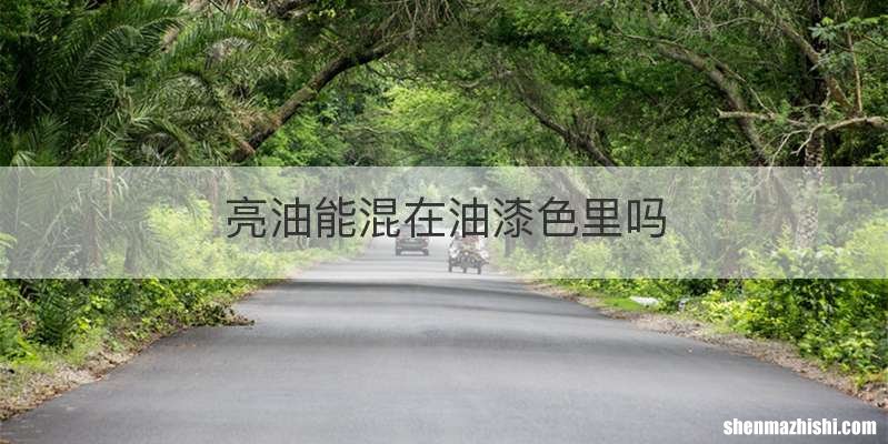 亮油能混在油漆色里吗