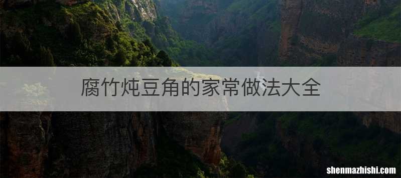 腐竹炖豆角的家常做法大全