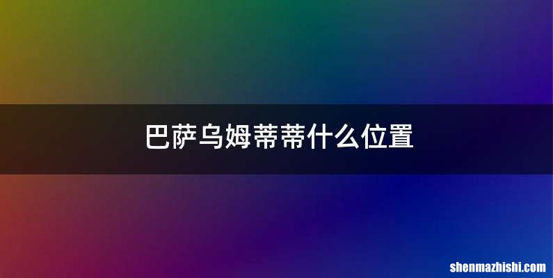 巴萨乌姆蒂蒂什么位置