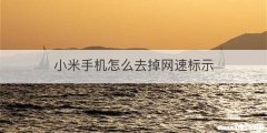 小米手机怎么去掉网速标示