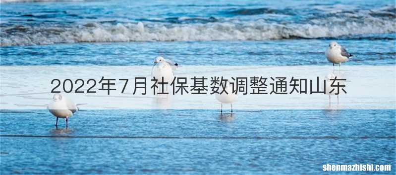 2022年7月社保基数调整通知山东