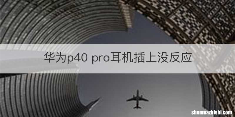 华为p40 pro耳机插上没反应