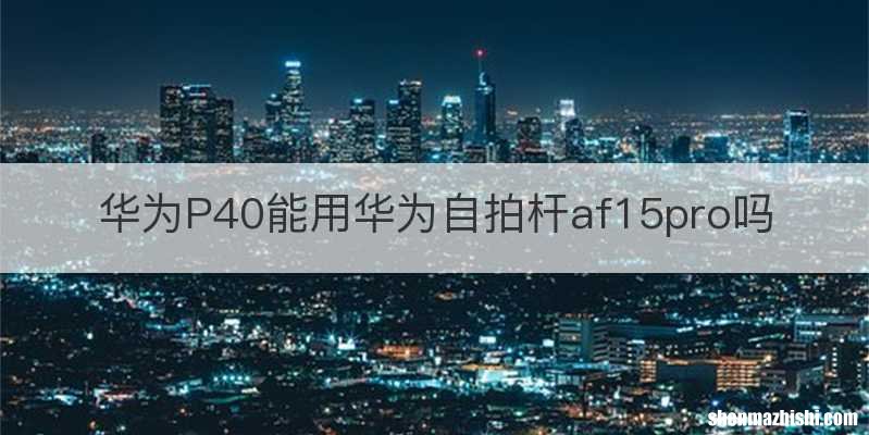 华为P40能用华为自拍杆af15pro吗