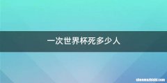一次世界杯死多少人