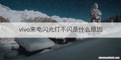 vivo来电闪光灯不闪是什么原因
