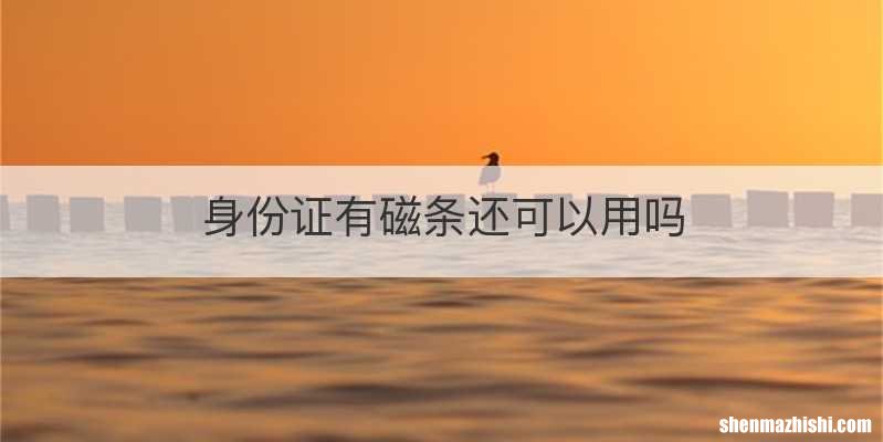 身份证有磁条还可以用吗